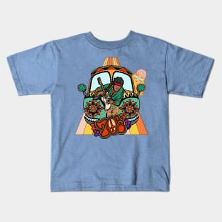 FLOWER POWER CHILDREN ON THE ROAD Kids T-Shirt